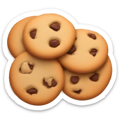 Light pink plate with warm cookies on it  sticker