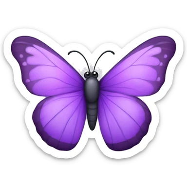 cute purple butterfly sticker