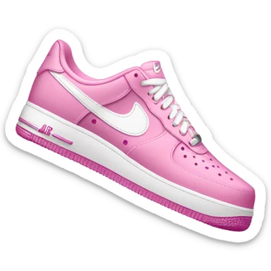 a pink and white nike air force one shoe sticker