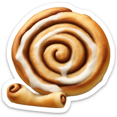 Cinnamon roll with icing sticker