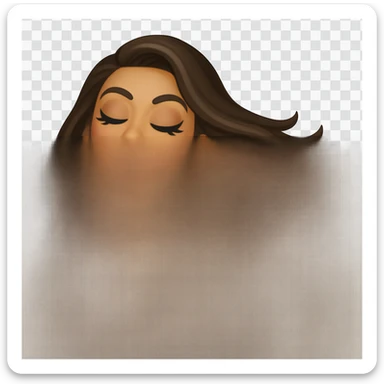 slay emoji, flipping hair, confident and glamorous, no background sticker