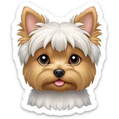 Small white yorkie sticker