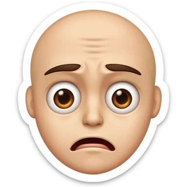 Face looking horrified but disgusted  sticker