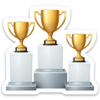 1st 2nd 3rd place podiums with gold silver bronze medals sticker