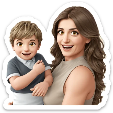 happy children sharing a moment sticker