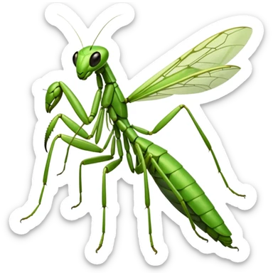 mantide religiosa visione semi laterale semi  frontale sticker