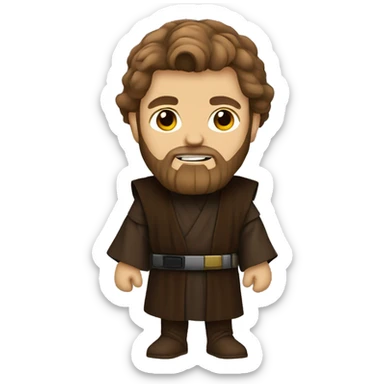 Anakin Skywalker with beard as a Jedi Master sticker