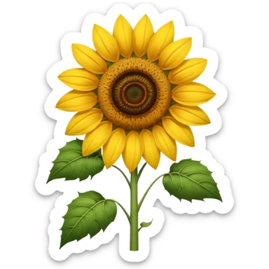 Noo, i want sunflower 🌻.  Just like this. With browner center. And without green sleaves
 sticker