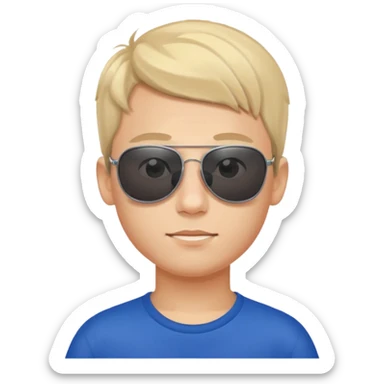russia boy with sunglasses sticker
