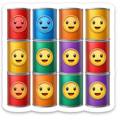 canned food boxes sticker