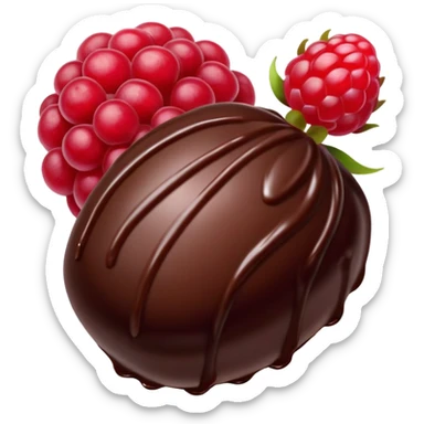 chocolate-covered raspberries sticker