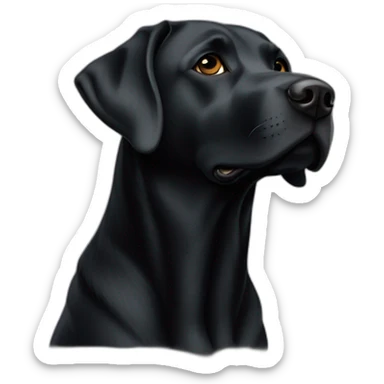 Un labrador noir qui fais un bisous sticker