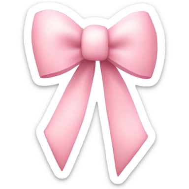 Pastel pink bow and stars sticker