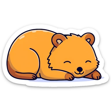 Quokka sleeping sticker