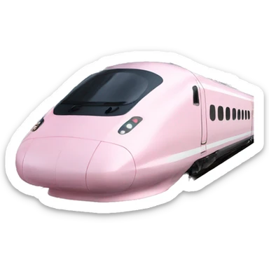 Light pink bullet train  sticker