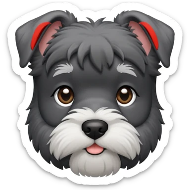 Black and gray schnauzer  sticker