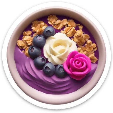 Un acai bowl rose  sticker