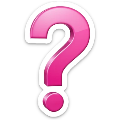 Pink question icon sticker