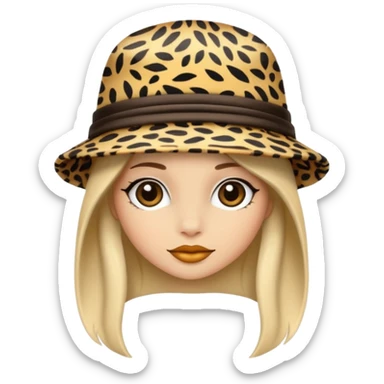 Animal print Hat sticker