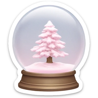 Pastel pink snow globe sticker