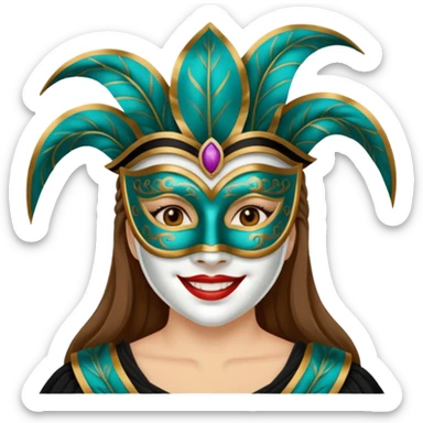 masked person venice bauta woman sticker