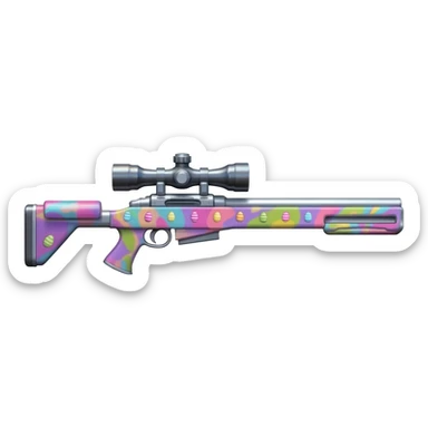 easter theme sniper rifle sticker