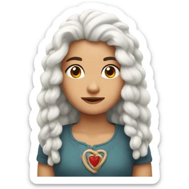 Corazón de lana sticker