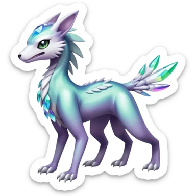 Meloetta-Sergal-Palkia-hybrid-fusion-Fakémon-creature, full body sticker