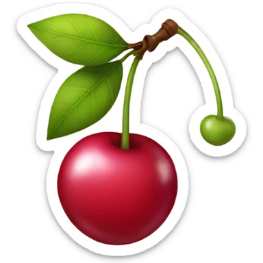 cherry with bow sticker