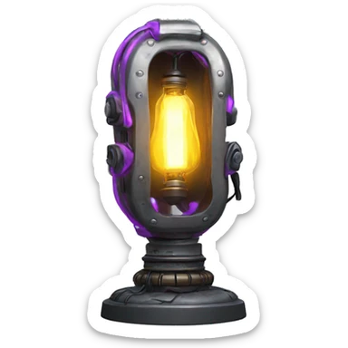 create a cool cyberpunk lamp sticker