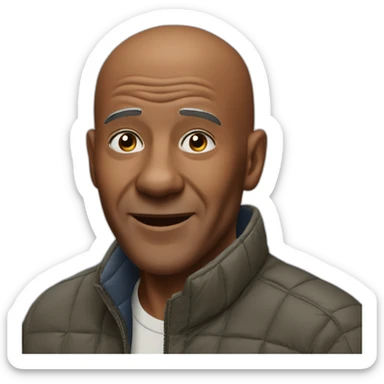 uncle ben african man with baldness rice brand sticker