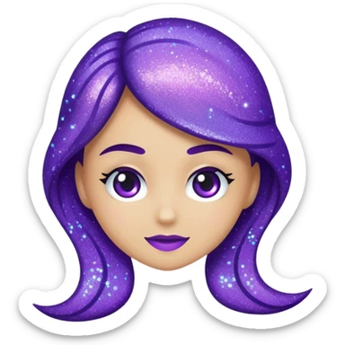 Glitter Roxo e Ciano Seta para direita sticker