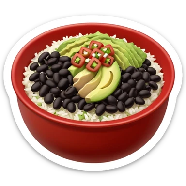 Chipotle bowl sticker