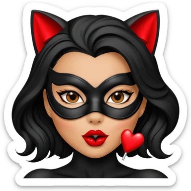 Cat woman sexy manda beso  sticker