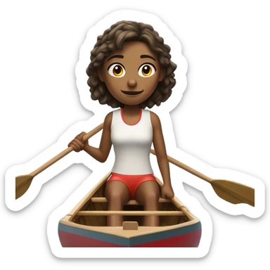 Girl rowing crew  sticker