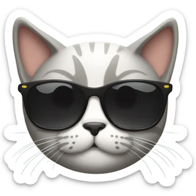 Cat with sunglasses sticker