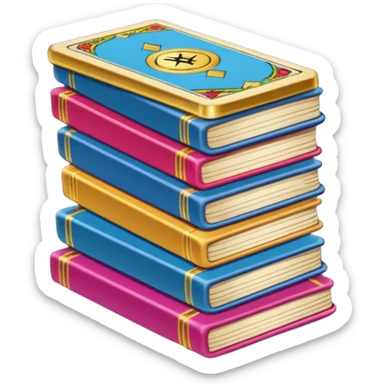 A stack of tarot cards sticker
