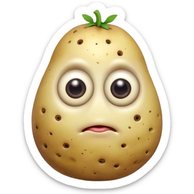 many eyeballs potato creature  sticker