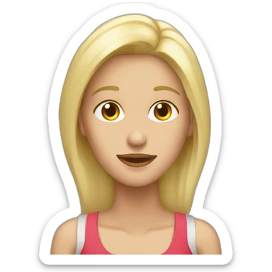 Mujer rubia con ganas de llorar sticker