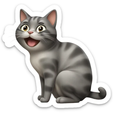Cat farting sticker