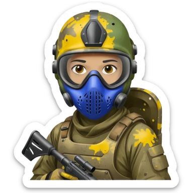 paintball player dirty sticker