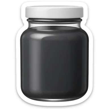 black sesame paste in a jar sticker