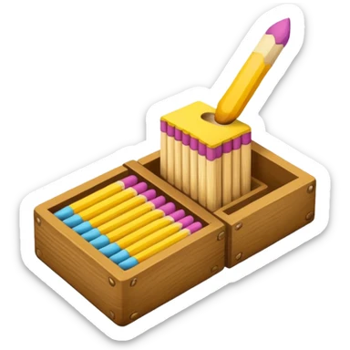 matches in matchbox sticker