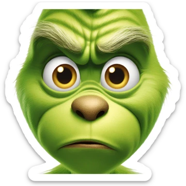 The Grinch flabbergasted  sticker