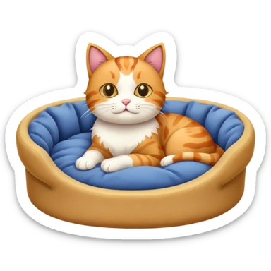 cat bed home sticker