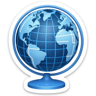 globo mundial internet azul sticker