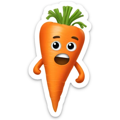 misshapen and anti-waste carrot with 2 legs sticker