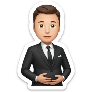 pregnant elon musk man sticker