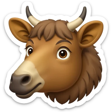 Un chameau avec un gros nez sticker