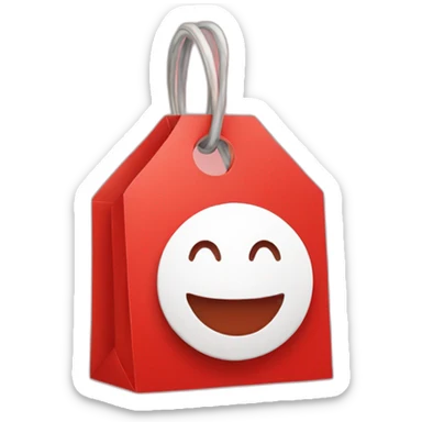 Red sale tag sticker